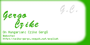 gergo czike business card