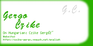gergo czike business card